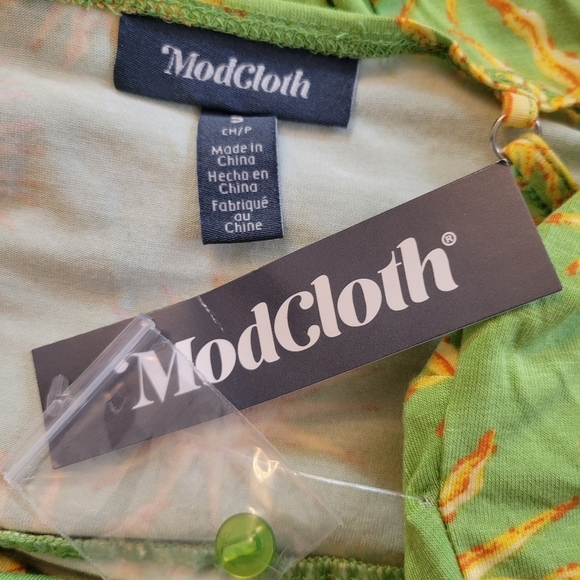 NWT Modcloth Green Sun Pattern Midi Sundress Size Small - Picture 5 of 5